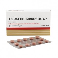 АЛЬФА НОРМИКС таблетки, п/плен. обол., по 200 мг №12 (12х1)